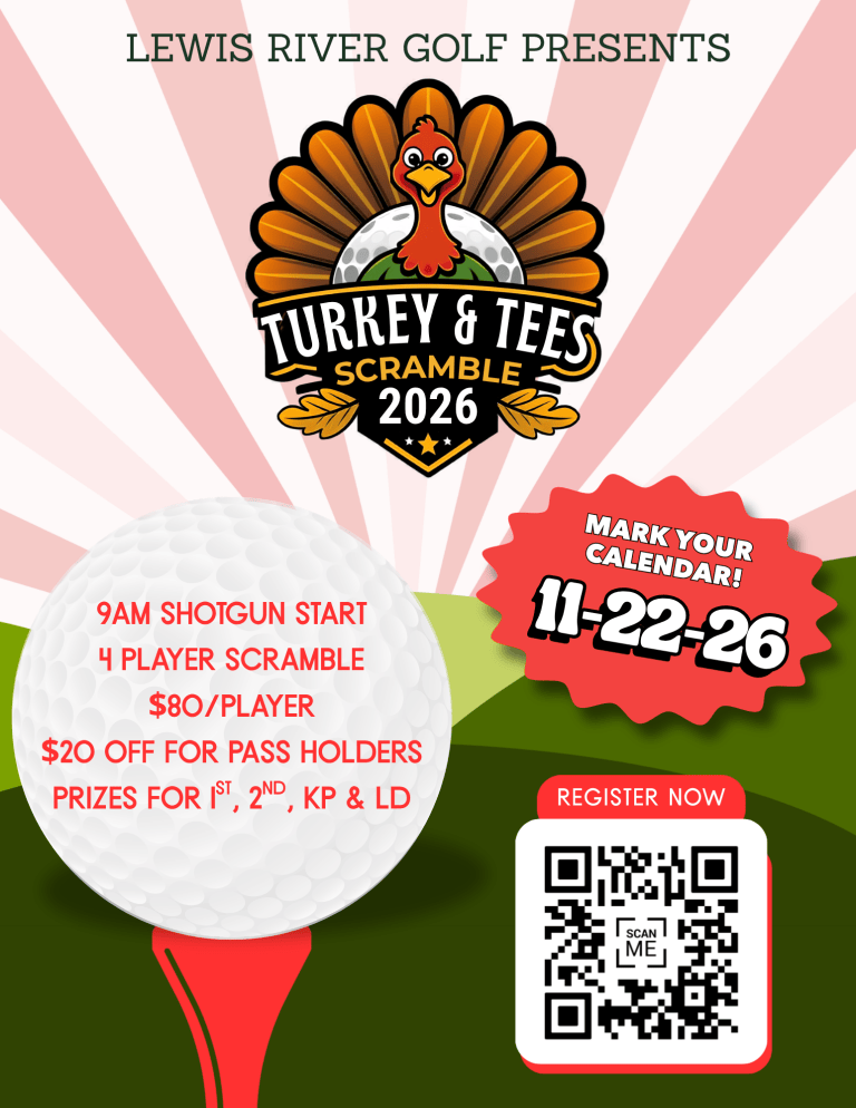 Turkey & Tee’s Scramble – Lewis River Golf Course