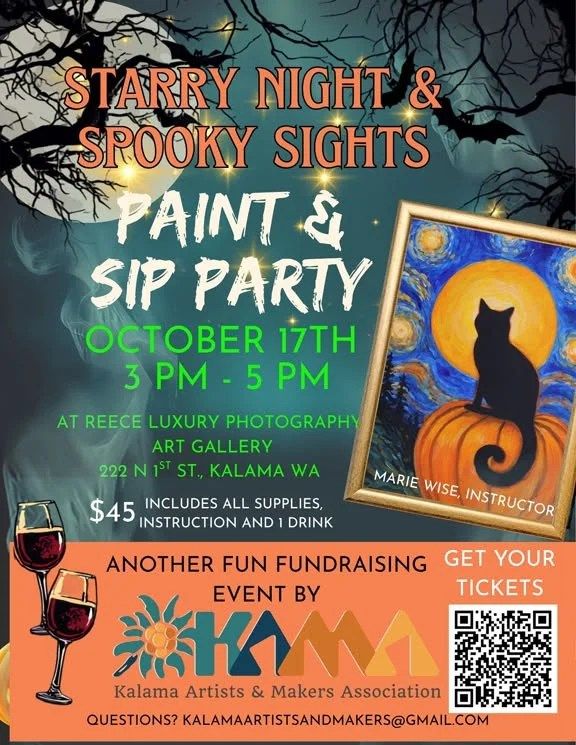 Starry Night & Spooky Sights – Paint & Sip Party – KAMA