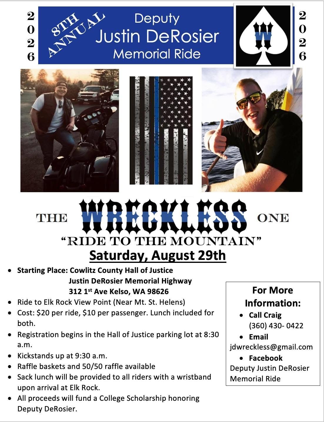 Deputy Justin DeRosier Memorial Ride