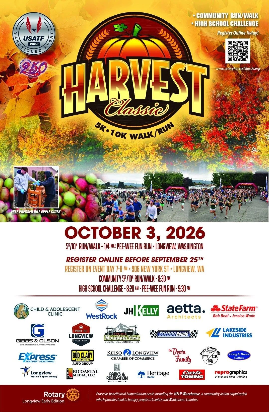 Harvest Classic – 10k & 5k Run/Walk