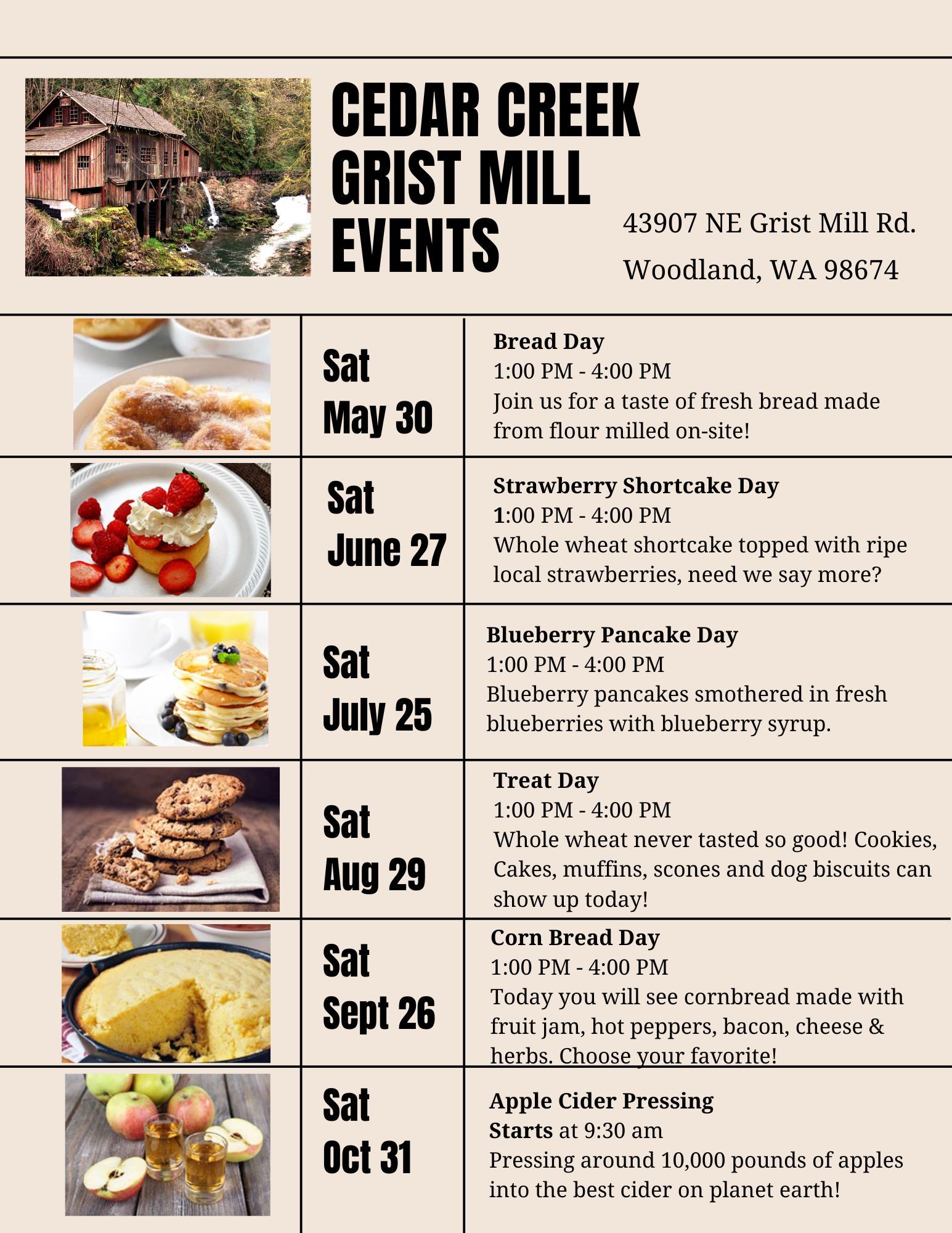 Woodland Cedar Creek Grist Mill – Treat Day