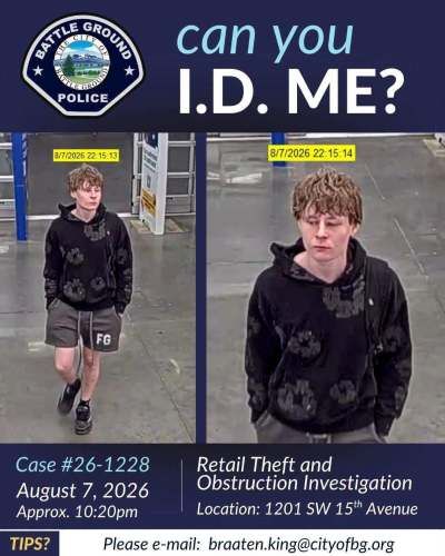 Help Battle Ground Police Identify Suspect—KLOG 100.7 News