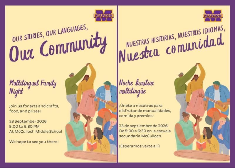 Están invitados a una noche para familias