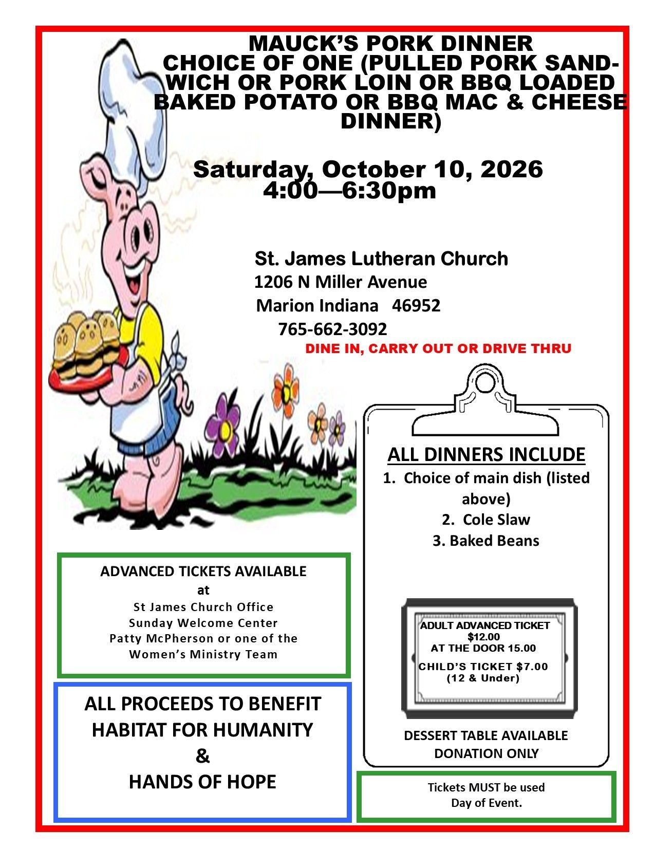 Mauck’s Pork Dinner