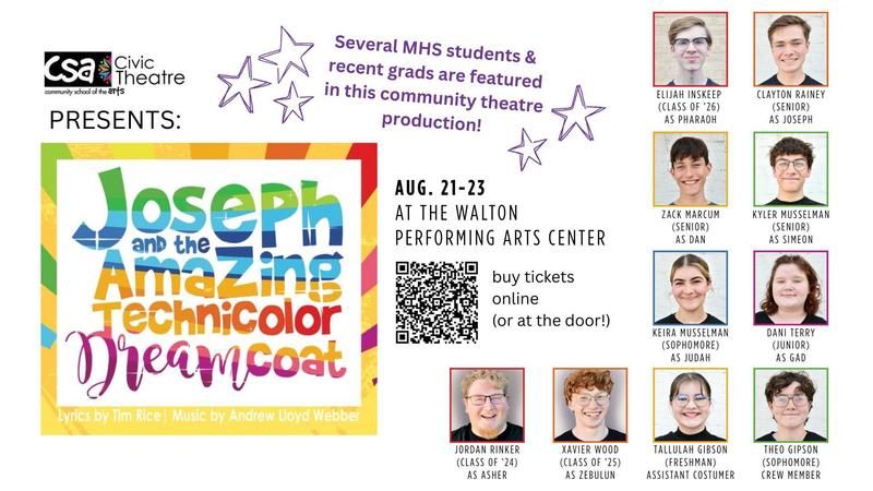 MHS students featured in Civic Theater's Joseph and the Amazing Technicolor Dreamcoat