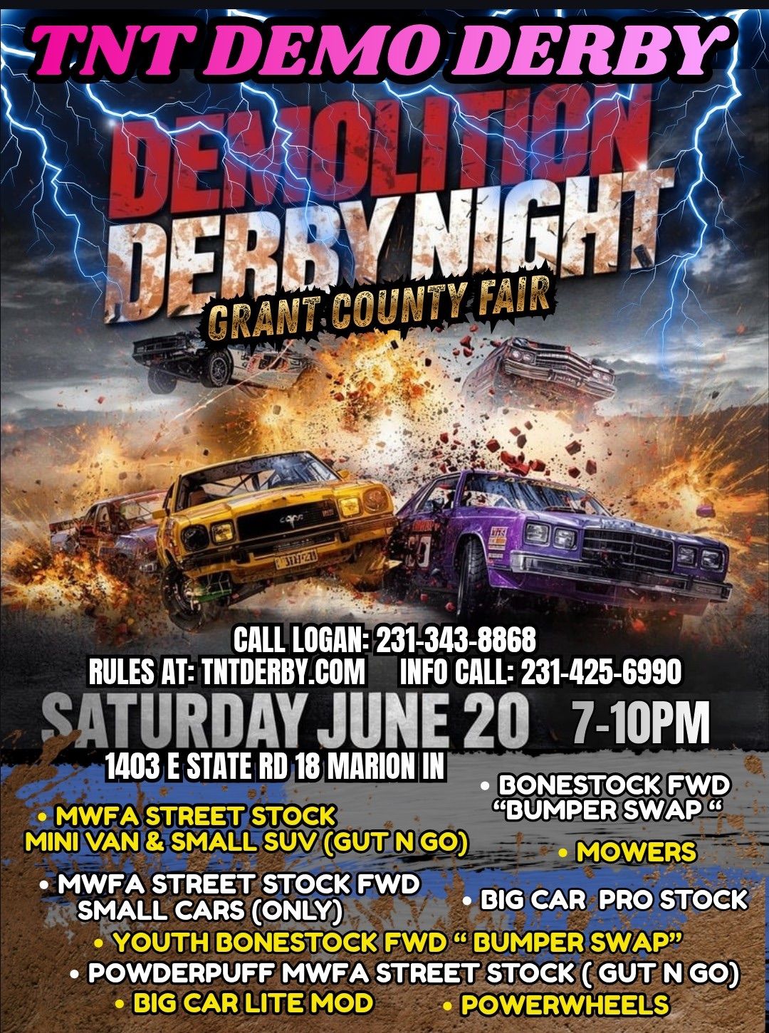 Grant County Fair-Demolition Derby Night