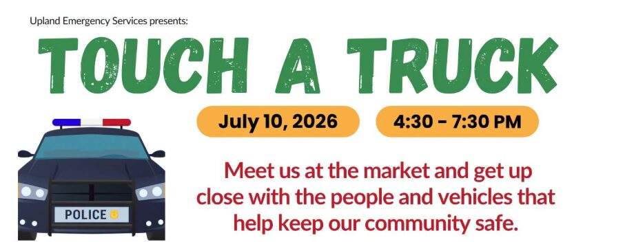 Touch-a-Truck at the Upland Community Market