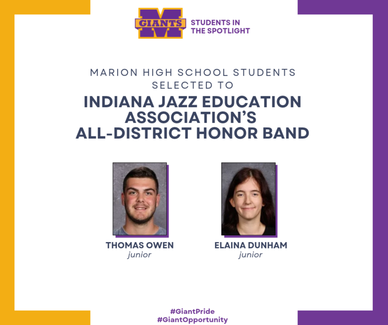MHS musicians selected for IJEA All-District Jazz Honor Band