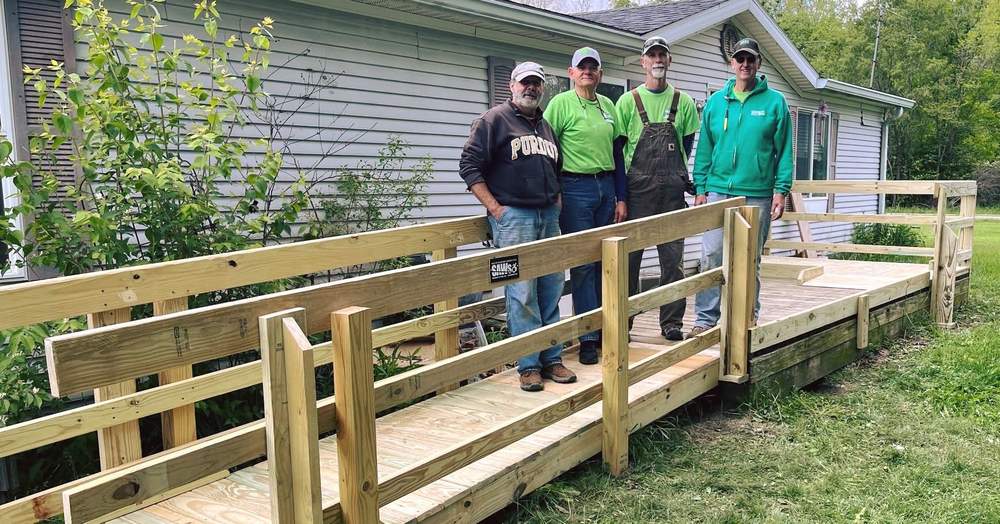 Wheelchair ramp build - many hands make light work!